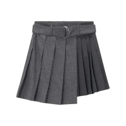 MSGM Minirock aus Woll-Mix grau Minirock