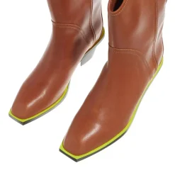 MSGM Stivale Donna Boot Brown Stiefeletten