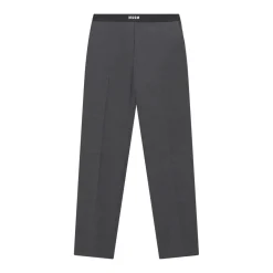 MSGM Straight-Fit Hose aus Woll-Mix grau Stoffhose