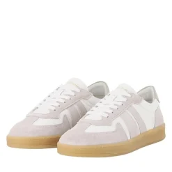 National Standard Sneaker aus Leder beige Schnürschuhe
