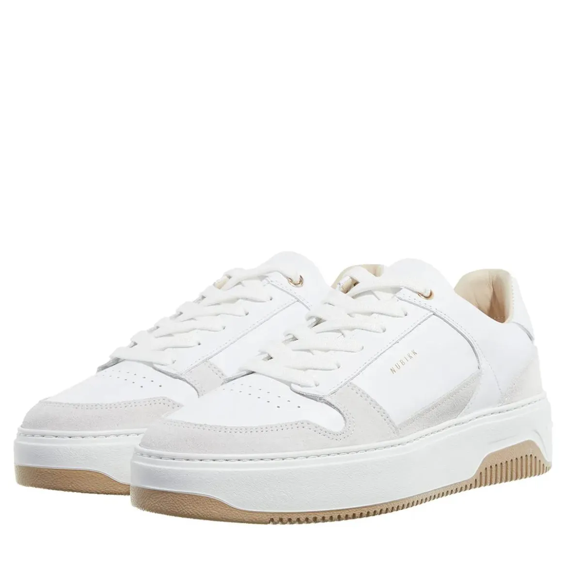 Nubikk Basket Court White Combi Suede Low-Top-Sneaker