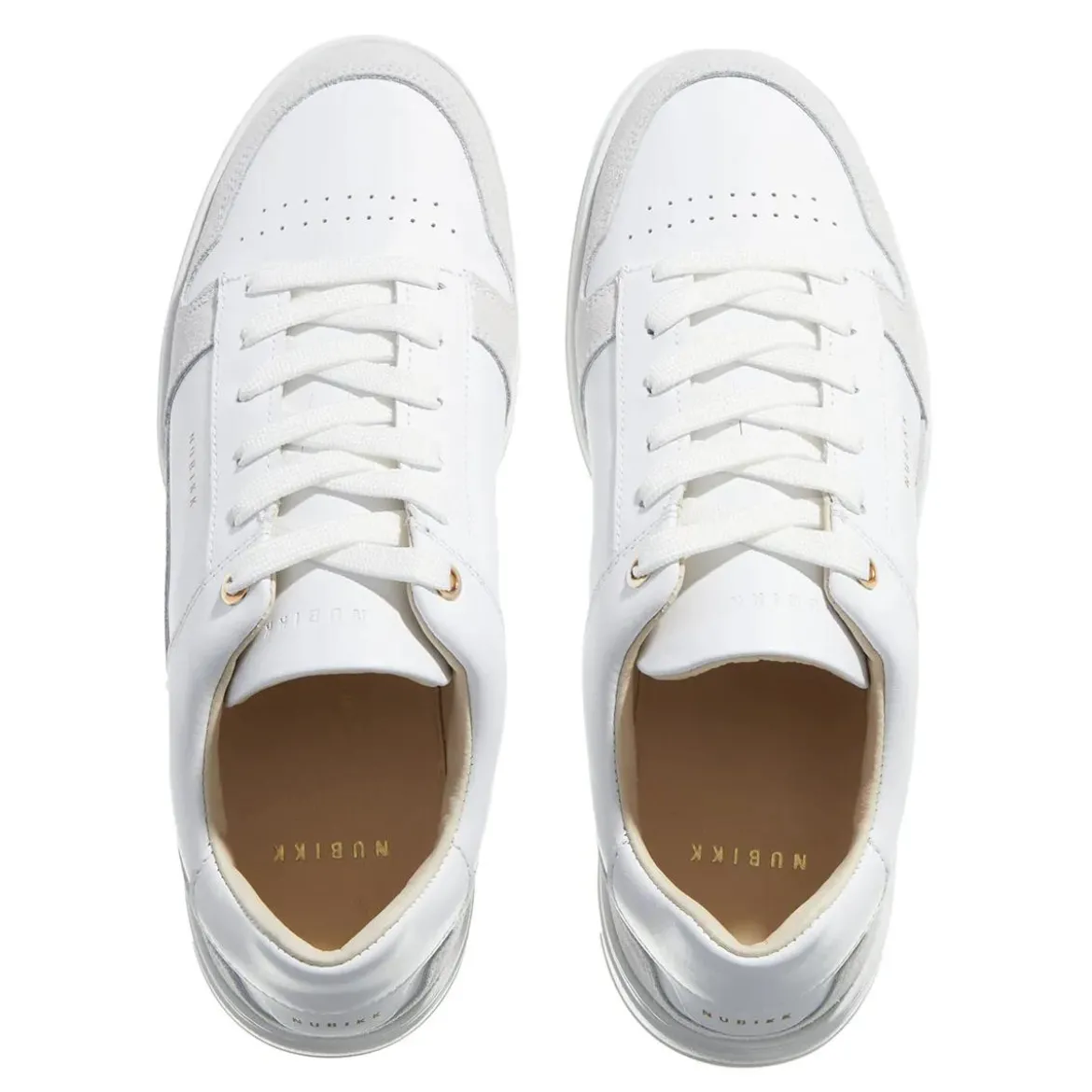 Nubikk Basket Court White Combi Suede Low-Top-Sneaker