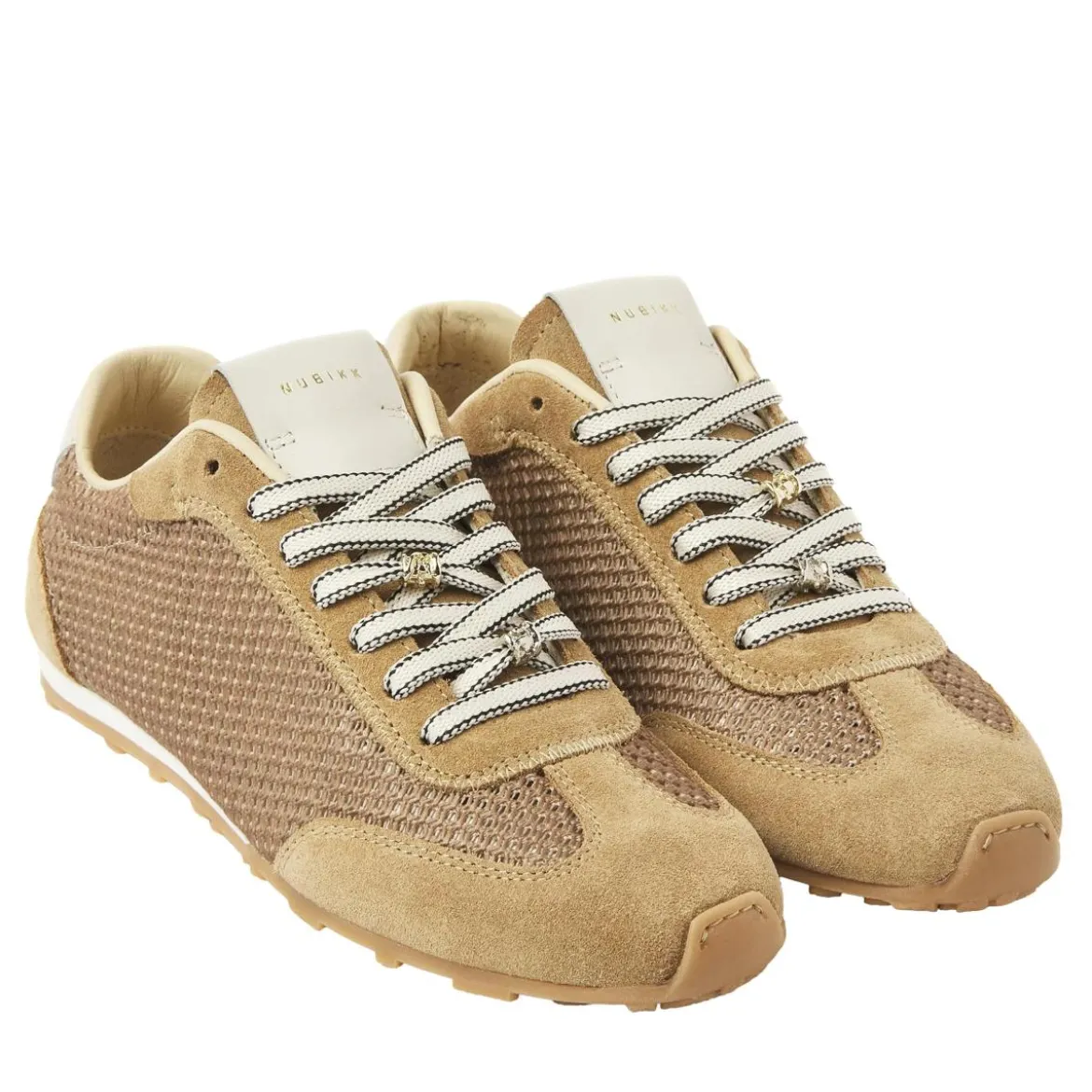 Nubikk Billy Lou Taupe Mesh Low-Top-Sneaker