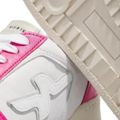 Nubikk Blueberry Pulse (L) White Leather Pink Low-Top-Sneaker