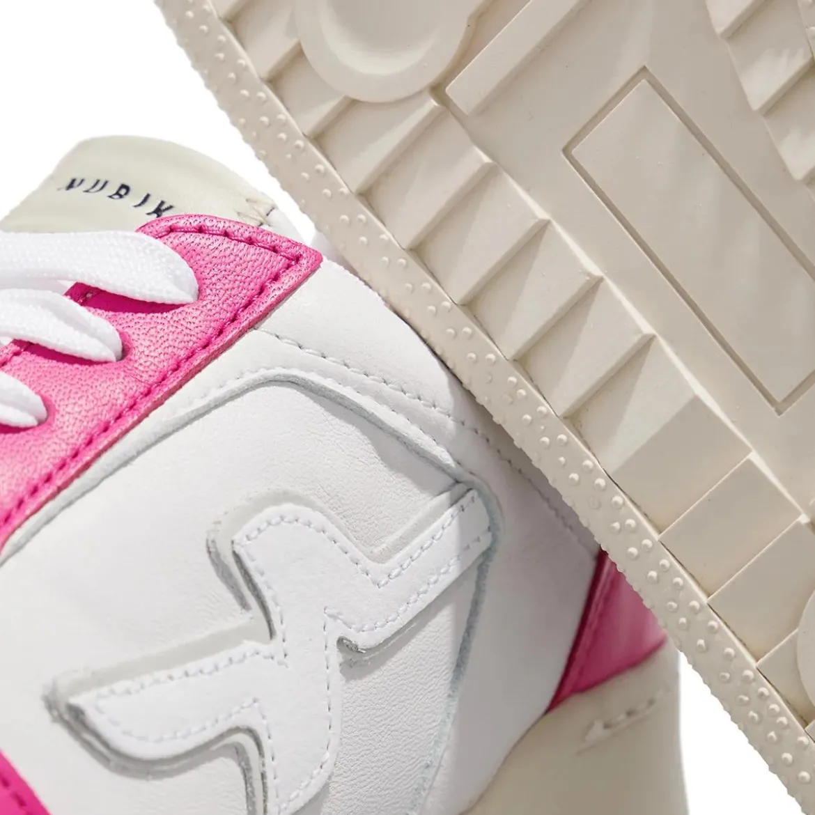 Nubikk Blueberry Pulse (L) White Leather Pink Low-Top-Sneaker