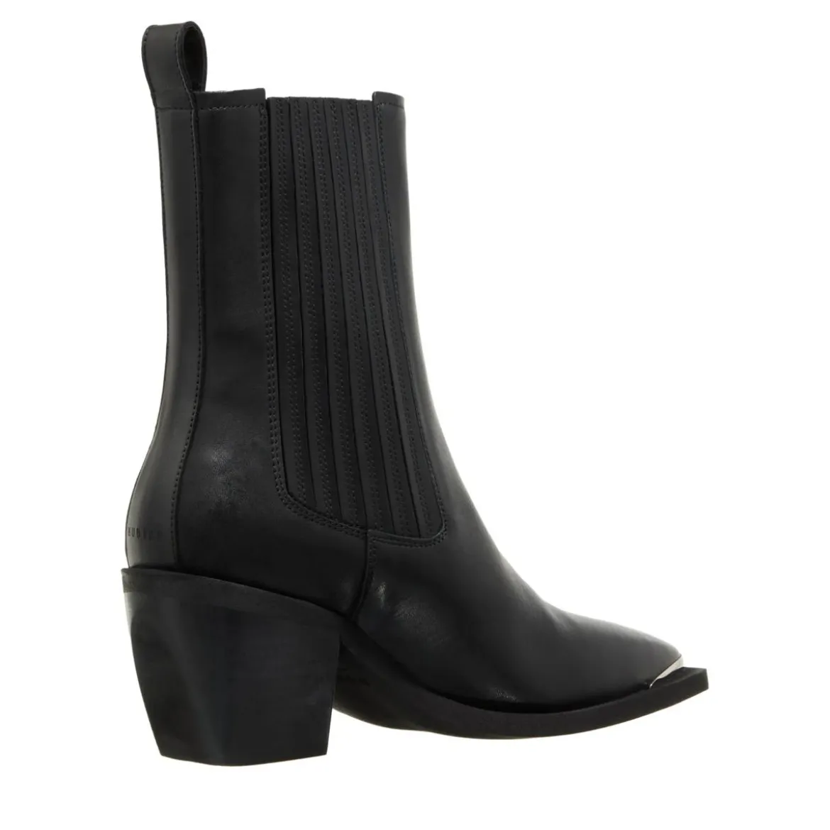 Nubikk Liv Loua Metal Black Leather Cowboy-Stiefel