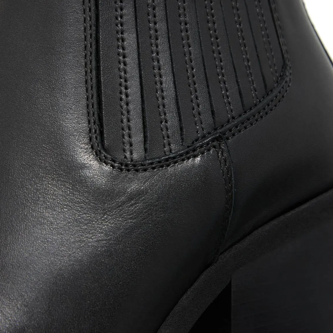 Nubikk Liv Loua Metal Black Leather Cowboy-Stiefel