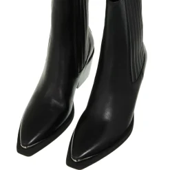 Nubikk Liv Loua Metal Black Leather Cowboy-Stiefel