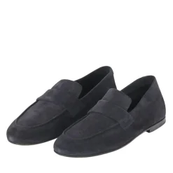 Officine Creative Loafer aus Veloursleder blau Schnürschuhe