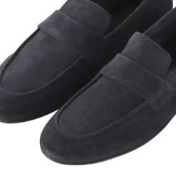 Officine Creative Loafer aus Veloursleder blau Schnürschuhe