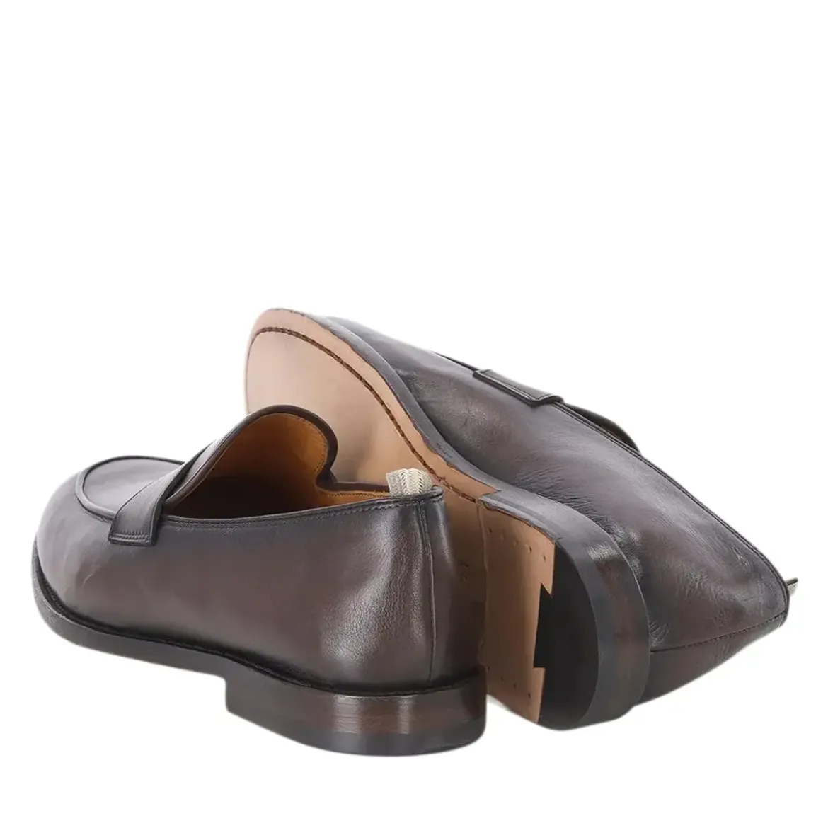 Officine Creative Loafer Opera aus Leder braun Schnürschuhe