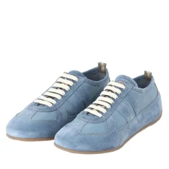 Officine Creative Sneaker aus Veloursleder blau Schnürschuhe