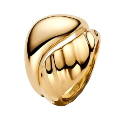 Pandora Rippled Stacking Rings 14k vergoldet Statementring