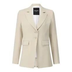 Patrizia Pepe Blazer mit Logo-Manschetten Beige Blazer