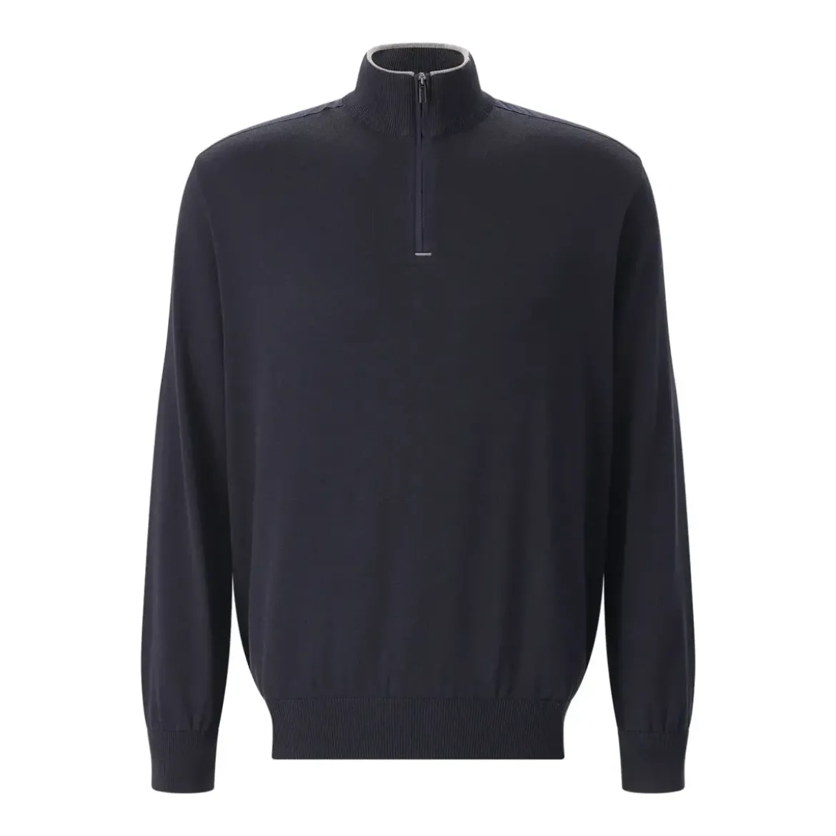 Paul & Shark Troyer mit Seide & Baumwolle blau Pullover