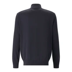 Paul & Shark Troyer mit Seide & Baumwolle blau Pullover