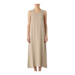 Peserico Midikleid mit Schmuckdetails braun Midikleid