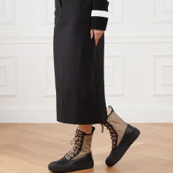 Philippe Model Paris Haute High Woman Textile Fur_Boue Noir Stiefel