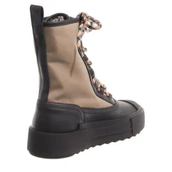 Philippe Model Paris Haute High Woman Textile Fur_Boue Noir Stiefel