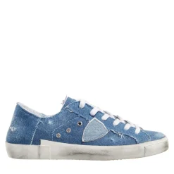 Philippe Model Prsx Low Woman Legere Sabot Denim Denim Blue Low-Top-Sneaker
