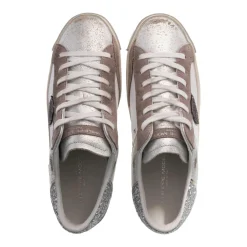 Philippe Model Prsx Low Woman Veau Python Mix_Blanc Violet Low-Top-Sneaker