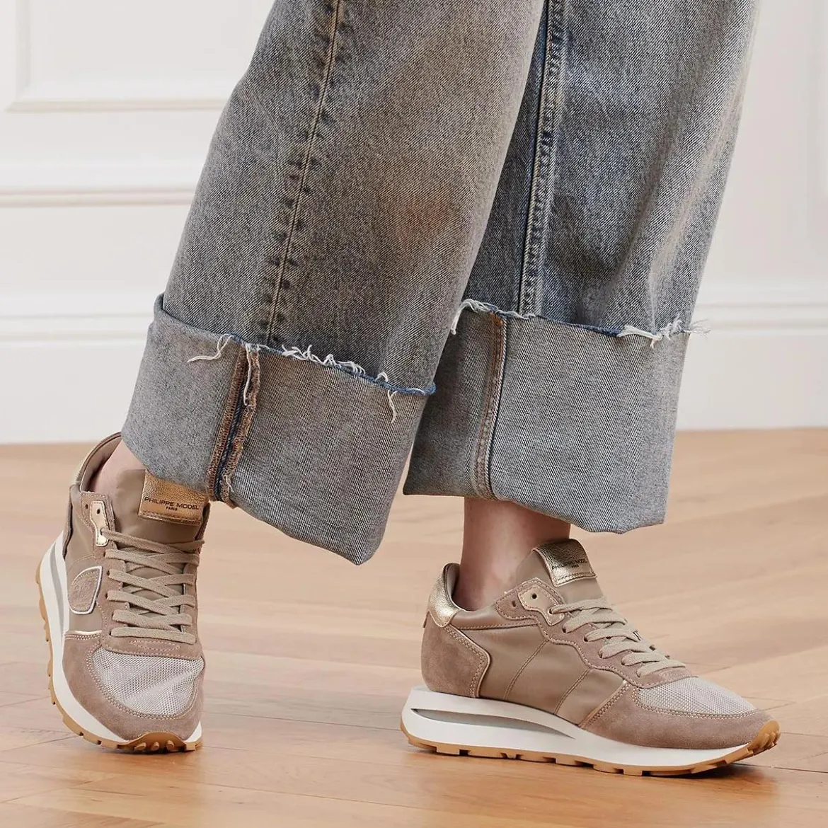 Philippe Model Sneaker Tropez Haute Low Hellbraun Low-Top-Sneaker