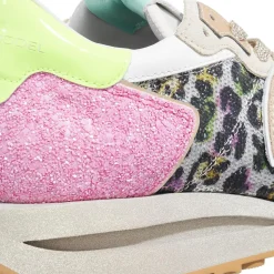Philippe Model Tropez Haute Low Woman Paillettes Leo Leo Multi Jaune Low-Top-Sneaker