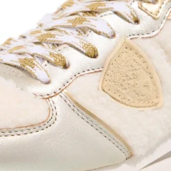 Philippe Model Tropez Haute Low Woman Baby Bear_Blanc Argent Low-Top-Sneaker