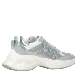 Pinko Ariel 33 - Sneaker Calf Leather/Net/Cow Suede Whit White/Sage Low-Top-Sneaker