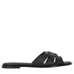 Pinko Milly 04 - Slipper Calf Leather Black Black Slides