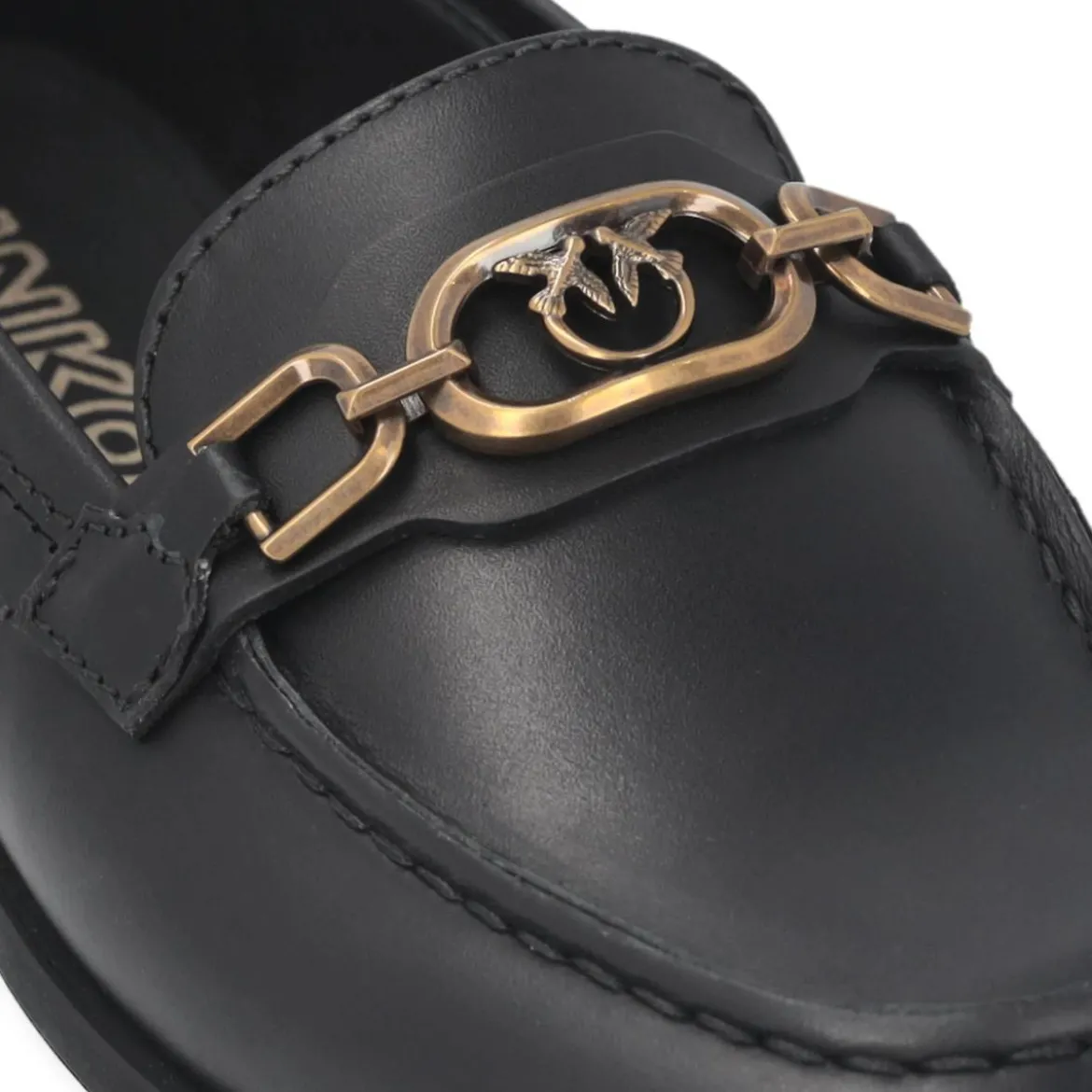 Pinko Naty 05 - Mocassino Calf Leather Black Black Loafer