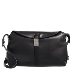 Pinko New Saddle Nero Limousine - Matt Silver Schultertasche