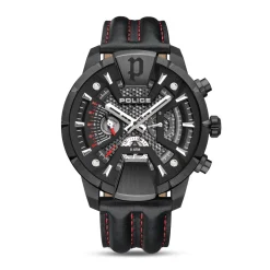 Police Die Huntley von Police ist eine elegante Quarzuhr, schwarz Quarzuhr