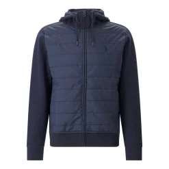 Polo Ralph Lauren Übergangsjacke im Materialmix blau Poloshirt
