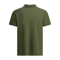 Polo Ralph Lauren Classic Green Polo Shirt With Textured Fabric AndGrey Poloshirt
