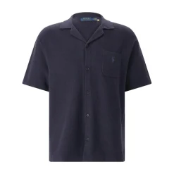 Polo Ralph Lauren Kurzarmhemd aus Baumwolle dunkelblau Strickjacke