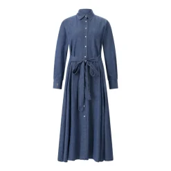 Polo Ralph Lauren Maxikleid aus Baumwolle blau Maxikleid