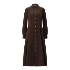 Polo Ralph Lauren Midikleid aus Baumwolle braun Maxikleid