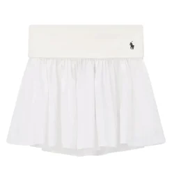 Polo Ralph Lauren Minirock mit Volantsaum weiß Minirock