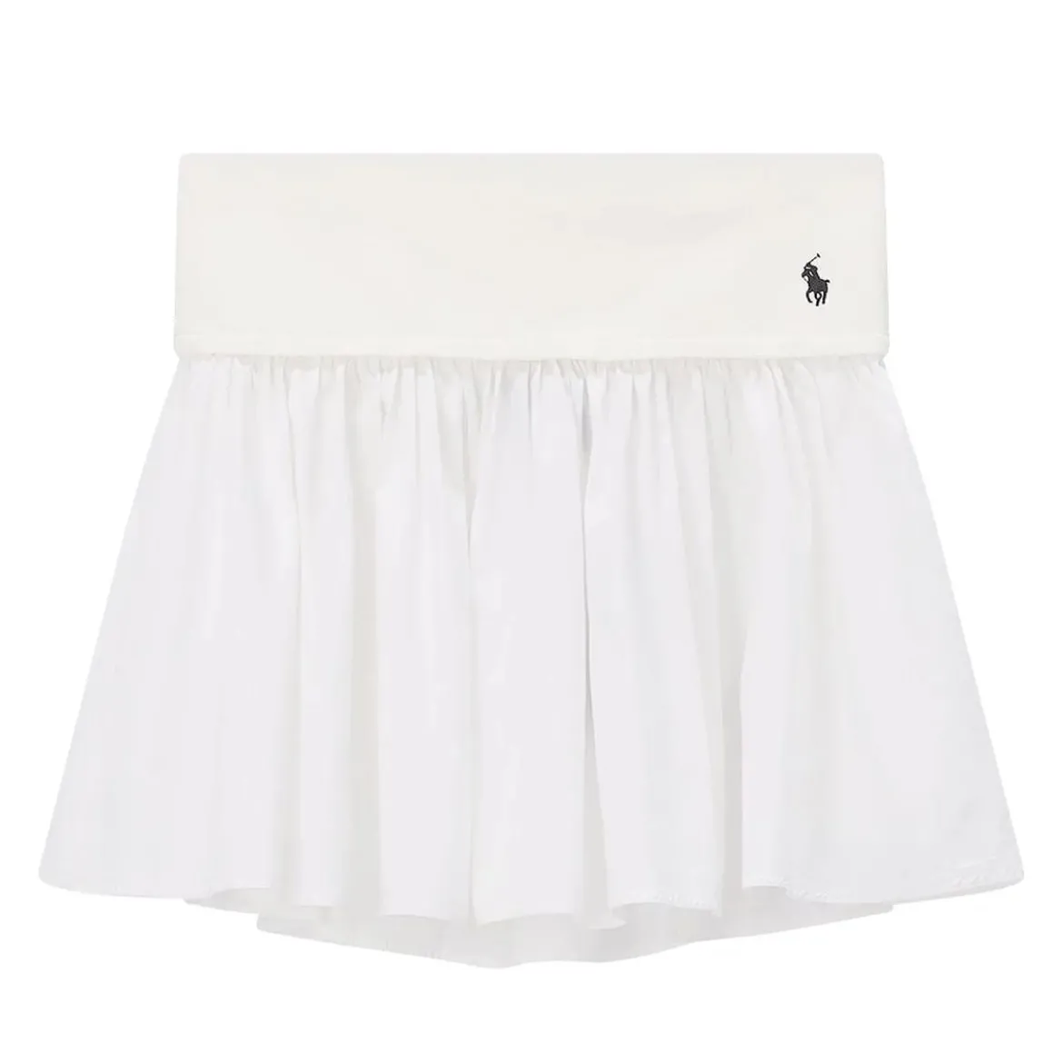 Polo Ralph Lauren Minirock mit Volantsaum weiß Minirock