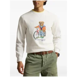 Polo Ralph Lauren Ribbed Crewneck Sweatshirt White Sweatshirt