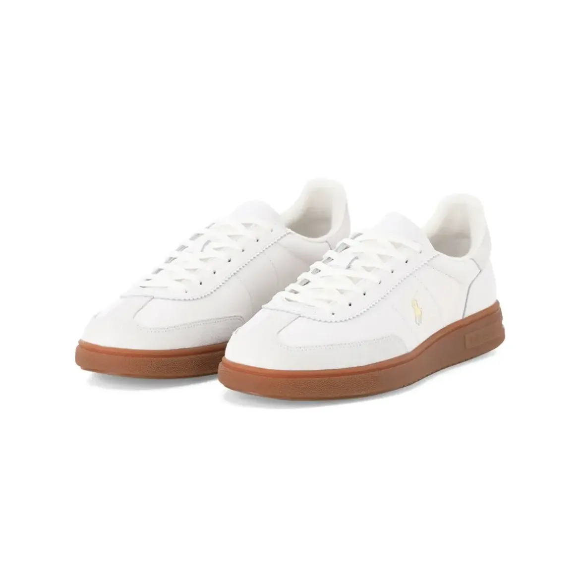 Polo Ralph Lauren Sneaker aus Rindsleder weiß Schnürschuhe