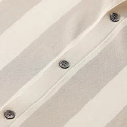PROFUOMO Kurzarmhemd aus Baumwolle & Seide beige Hemd