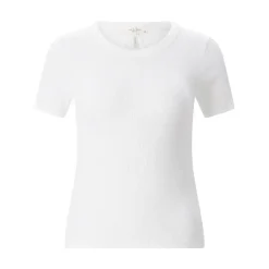 Rag & Bone Geripptes T-Shirt weiß Top