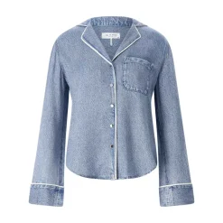 Rag & Bone Hemdbluse in Denim-Optik blau Bluse