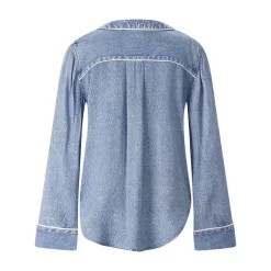 Rag & Bone Hemdbluse in Denim-Optik blau Bluse