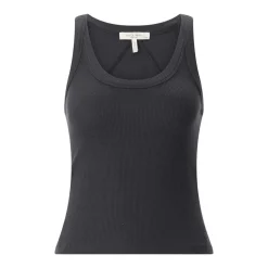 Rag & Bone Ripp-Top mit U-Ausschnitt schwarz Top