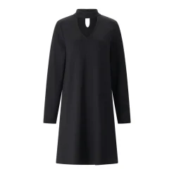 Riani Midikleid mit V-Ausschnitt Schwarz Midikleid