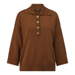 Riani Strickpullover aus Baumwolle braun Pullover