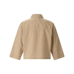 Roberto Collina Kurzarmbluse mit 3/4 Ärmel braun Bluse